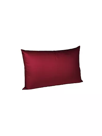 FLEURESSE | Satin Kissenbezug Royal Uni 2x 40x60cm Dunkelrot | 